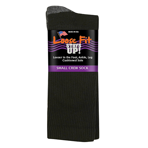 Loose Fit Stays Up Cotton Casual Crew Socks – Extra Wide Sock Company