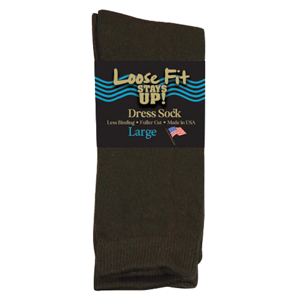 Extra Wide Sock Co Loose Fit Stay Ups! Dress Socks