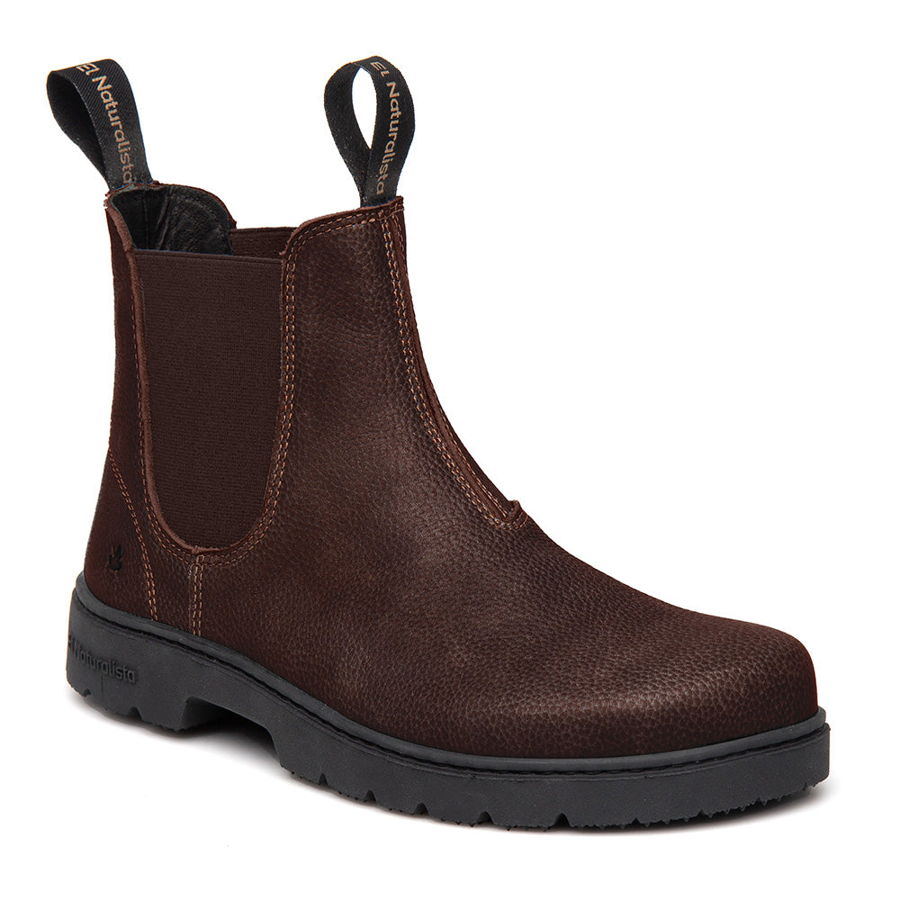 El Naturalista Nomada Chelsea Boot in Alpine Grass Brown, angled view