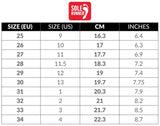 Size Chart for Sole Runner Kid's Minimalist Shoes